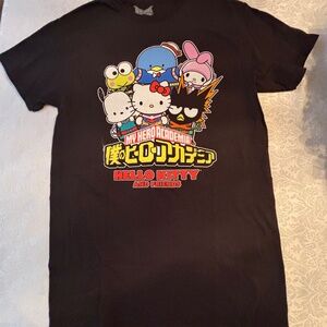 Hello Kitty & Friends & My Hero Academia Tshirt Small